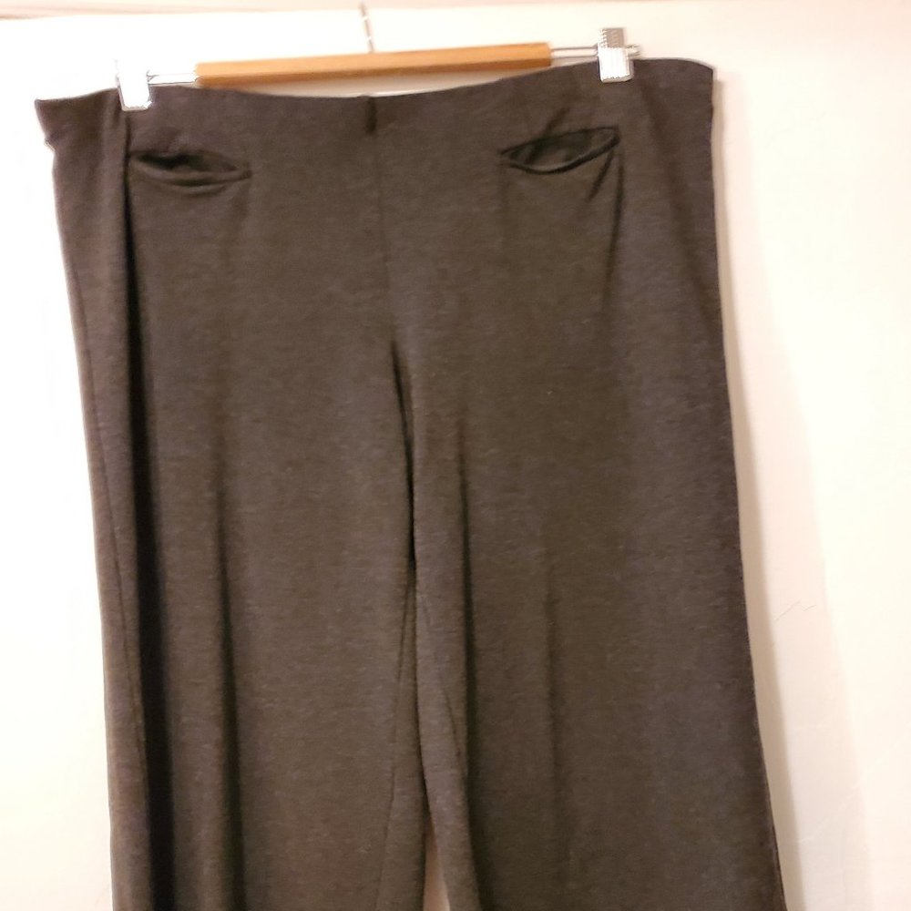 J. Jill Ponte Knit Trousers Pants Gray Large EUC